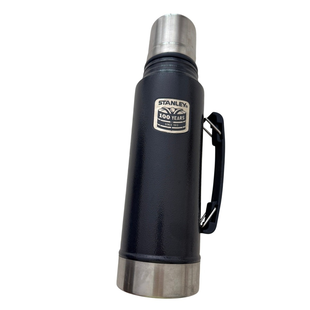 Stanley Thermos 100 Years Anniversary Edition 1.1qt Navy Blue Hammer-tone Finish